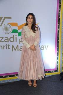 Mira Rajput looked resplendent as she attended an event in the city in a peach anarkali suit