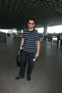 Anupam Mittal spotted at the Mumbai airport