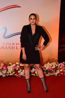 Huma Qureshi snapped at the screening of Raksha Bandhan in the city 