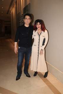 Sajid Nadiadwala, Wardha Khan spotted at David Dhawan’s birthday bash at JW Marriott in Juhu