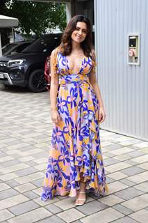 Ridhi Dogra spotted promoting their latest song Barsaat Ho Jaaye at T-Series Office in Andheri 