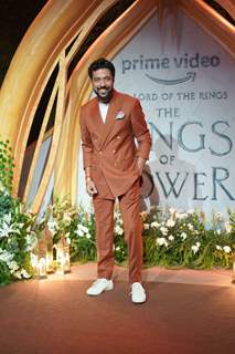 Ranveer Brar snapped at the Lord Of The Rings Rings Of Power screening at PVR in Lower Pare pose at the grand Asia Pacific Premiere 