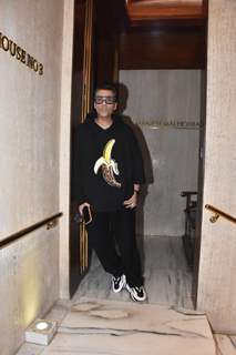 Karan Johar spotted at the Manish Malhotra house in Bandra