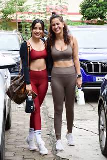 Neha Sharma and Aisha Sharma spotted in Bandra 