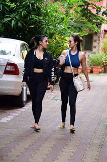 Malaika Arora and Akansha Ranjan spotted in Bandra