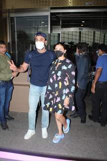 Alia Bhatt and Ranbir Kapoor spotted at the Mumbai airport