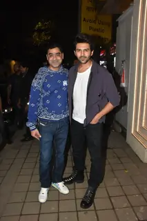 Kartik Aaryan, spotted at Murad Khetani’s Birthday Bash