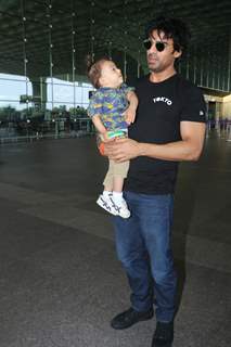 Mohit Malik spotted at the Mumbai airport