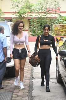 Neha Sharma and Aisha Sharma spotted in Bandra 