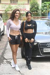 Neha Sharma and Aisha Sharma spotted in Bandra 