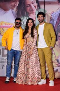 Rashmika Mandanna, Pavail Gulati spotted at Trailer launch of Goodbye 