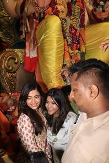 Rashmika Mandanna, Ekta Kapoor spotted at Lalbaugcha Raja 