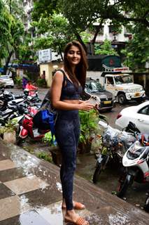 Pooja Hegde spotted at Gym in Santacruz 