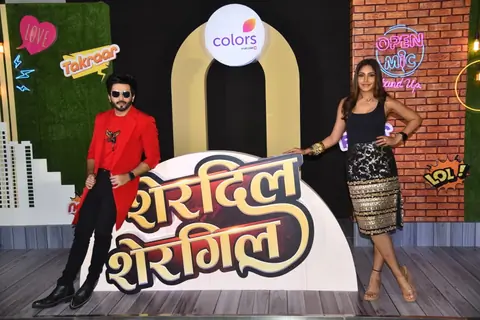 Dheeraj Dhoopar and Surbhi Chandna snapped at the press meet of Sherdil Shergill at JW Marriott in Juhu 