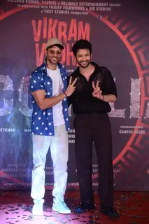 Hrithik Roshan and Rohit Saraf attend the song launch of ‘Alcoholia’ from their film Vikram Vedha