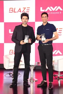 Kartik Aaryan spotted at the launch of LAVA smarthphone at the JW Marriott in Juhu