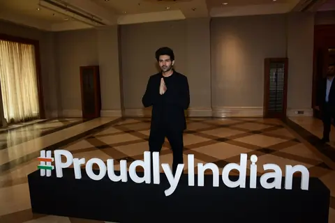 Kartik Aaryan spotted at the launch of LAVA smarthphone at the JW Marriott in Juhu