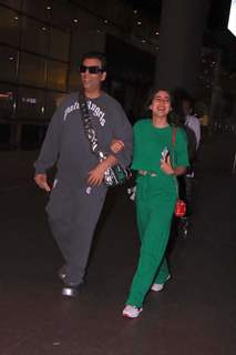 Karan Johar and Sara Ali Khan spotted at the mumbai airport
