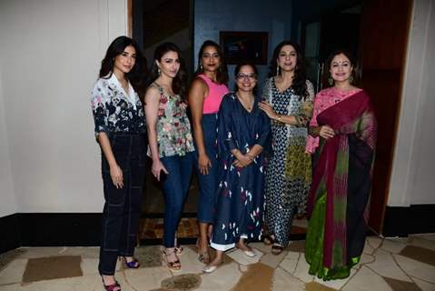 Juhi Chawla, Soha Ali Khan, Ayesha Jhulka, Kritika Kamra, Shahana Goswami, Tanuja Chandra snapped at promoting Hush Hush at JW Marriott in Juhu