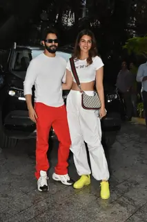 Varun Dhawan and Kriti Sanon spotted at Maddock office 