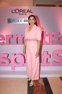 Gauahar Khan is giving boss babe vibes in a pink pant suit