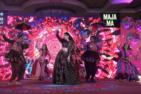 Madhuri Dixit spotted at trailer launch of film Maja Ma 