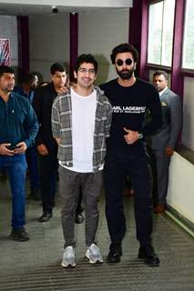 Ranbir kapoor and Ayan Mukerji spotted for National Cinema Day at Viviana Mall in Thane 