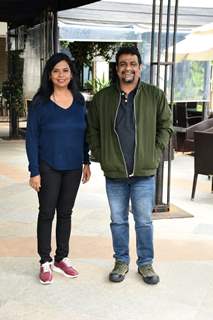 Pushkar and Gayathri spotted promoting Vikram Vedha in the city 