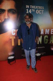 Dibyendu Bhattacharya snapped at the trailer launch of his upcoming film Code Name: Tiranga