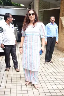Vidya Balan spotted at dubbing studio in Bandra