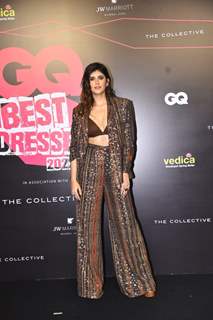 Sanjana Sanghi snapped attending the GQ Best Dressed Awards 2022 in an embellished designer pant suit