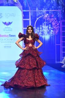 Nikki Tamboli looked nothing short of a princess in a ruffled gown at the Bombay Times Fashion Week