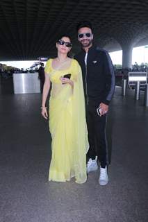 Ankita Lokhande and Vicky Jain spotted at the mumbai airport