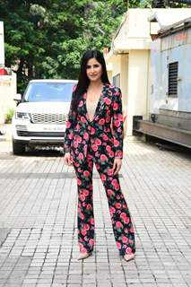 Katrina Kaif giving boss babe vibes in a floral pant suit