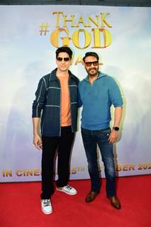 Ajay Devgn, Sidharth Malhotra spotted at special trailer launch of Thank God 