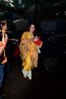 Celeb spotted at Anil Kapoor’s residence for Karwa Chauth pooja. 