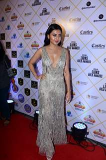 Tejasswi Prakash looked glitterally flabulous in a shimmery fringe gown as she attended an award show in the city