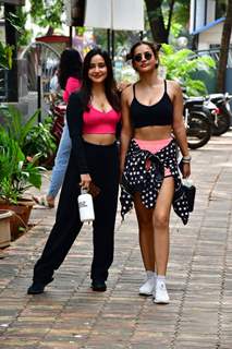 Neha Sharma and Aisha Sharma spotted in Bandra