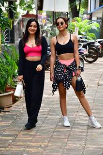 Neha Sharma and Aisha Sharma spotted in Bandra