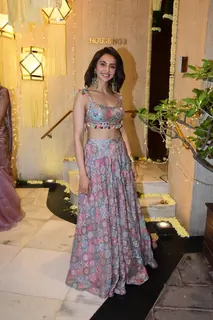 Rakul Preet looked lovely in a multicolored lehenga choli at Manish Malhotra's Diwali Party