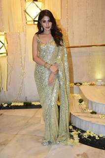 Rhea Chakraborty sizzled in a golden saree at Manish Malhotra's Diwali Party