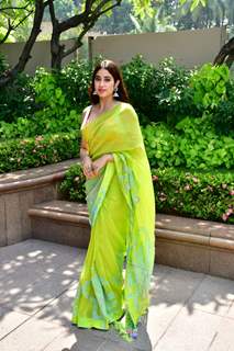 Janhvi Kapoor is defining gorgeous in this lime green saree for Mili promotions