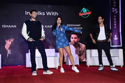 Katrina Kaif, Siddhant Chaturvedi, Ishaan Khattar snapped for promoting their upcoming film PhoneBhoot at IIT Bombay 