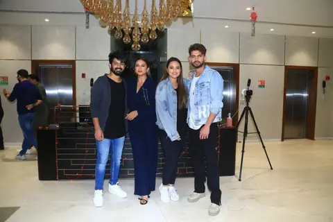 Mahat Raghavendra, Huma Qureshi, Sonakshi Sinha, Zaheer Iqbal. spotted at Double XL screening at T-Series office in Andheri 