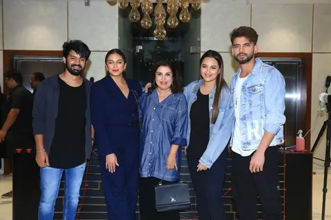Mahat Raghavendra, Huma Qureshi, Sonakshi Sinha, Zaheer Iqbal spotted at Double XL screening at T-Series office in Andheri 
