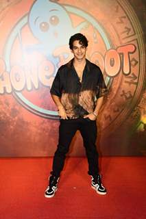Ishaan Khatter spotted at the screening of Phone Bhoot in a tie dye shirt and black pants