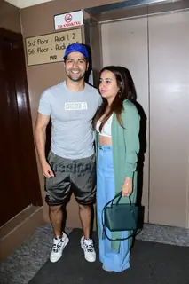 Varun Dhawan and Natasha Dalal spotted at Juhu PVR