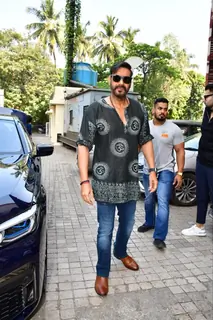 Ajay Devgn spotted for the teaser preview of Bholaa at Juhu PVR