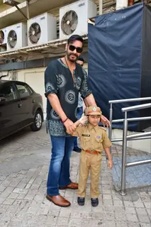 Ajay Devgn spotted for the teaser preview of Bholaa at Juhu PVR