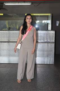 Tejasswi Prakash spotted at the airport in a beige jumpsuit